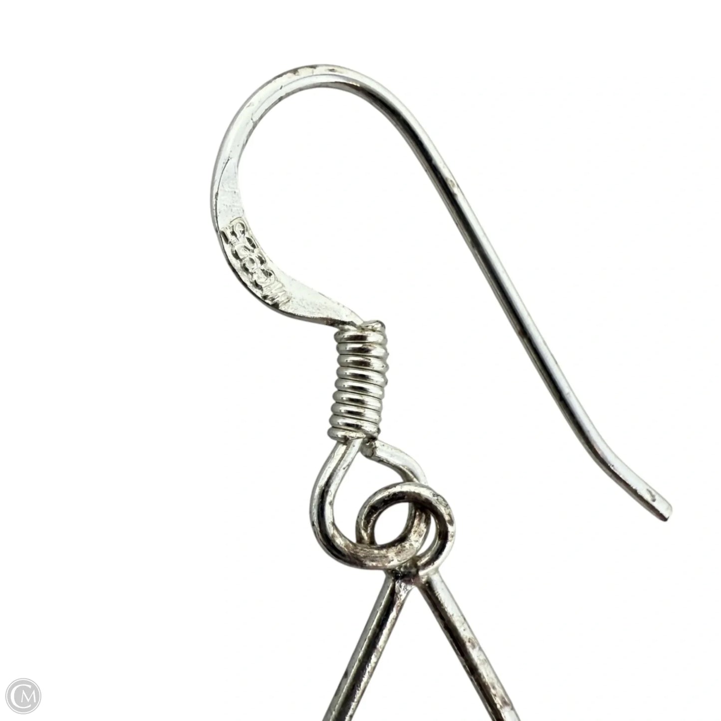 Sterling Silver Curved Wire Drop Earrings Sterling Silver By Primrose