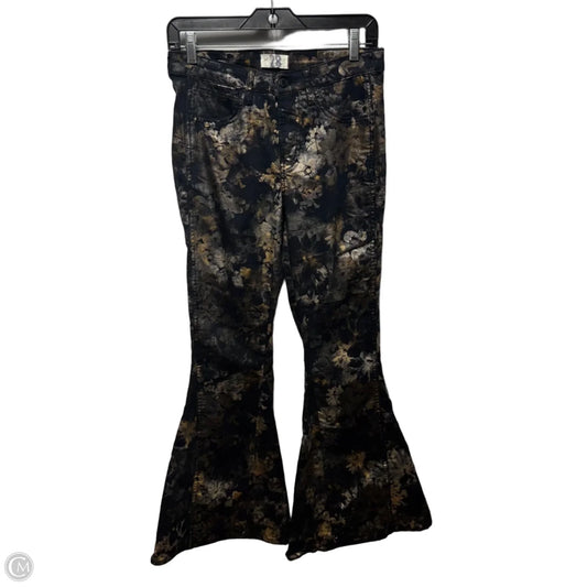 Metallic Printed Jeans Flared By We The Free In Black & Gold, Size: 6/28