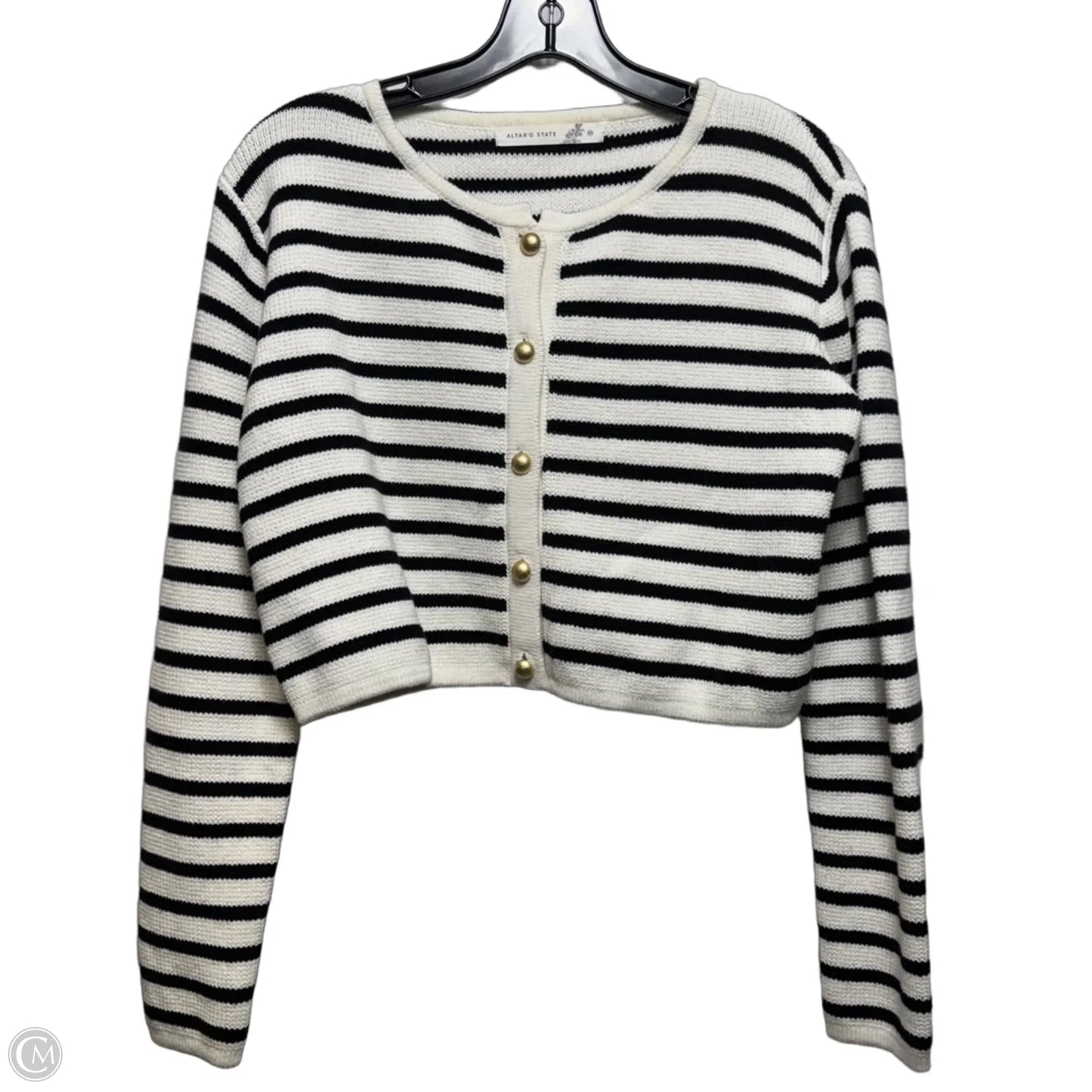 Sweater Cardigan By Altard State In Striped Pattern, Size: Xs