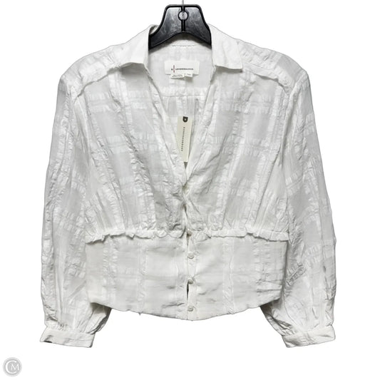 Top Long Sleeve By Anthropologie In White, Size: Xxs