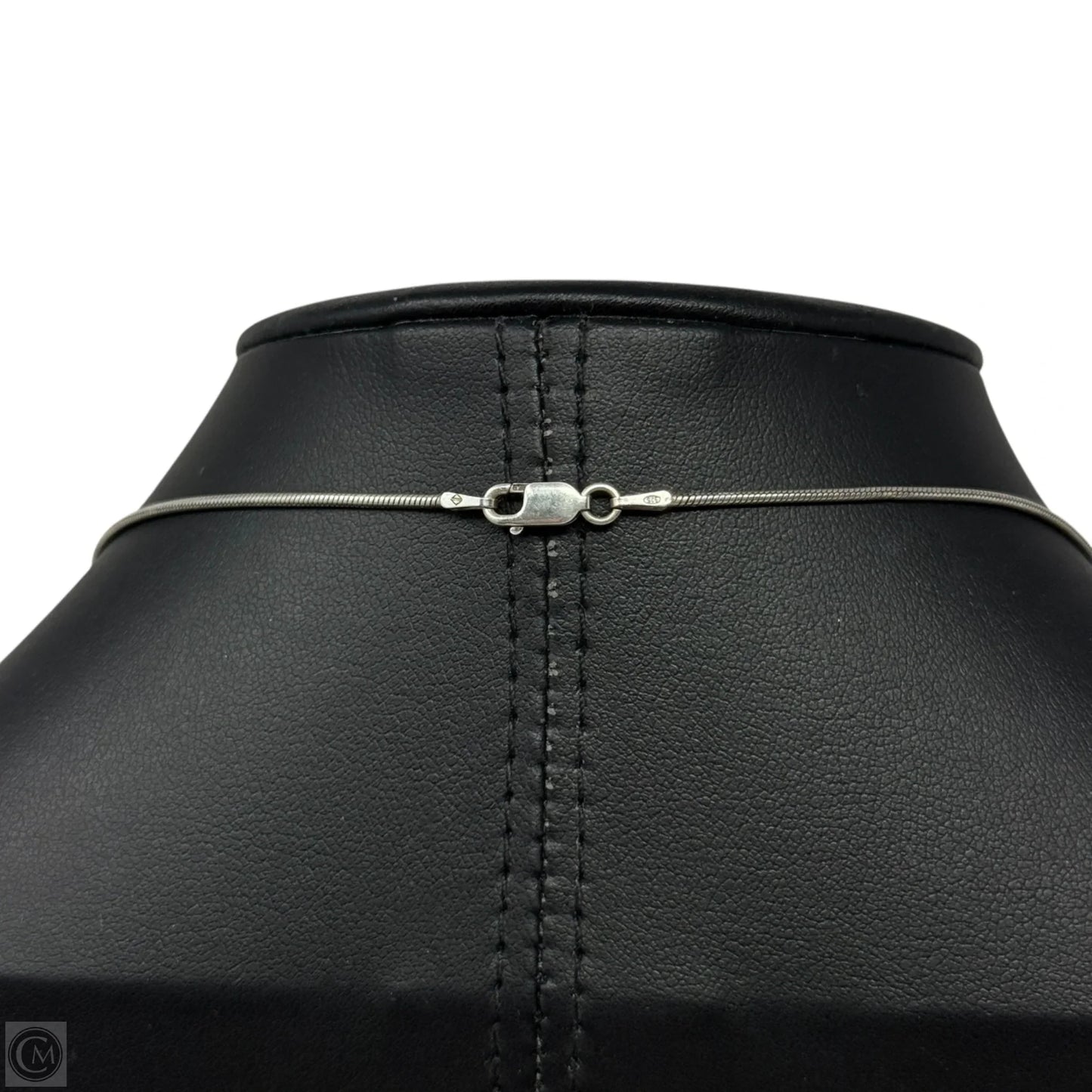 Sterling Silver Snake Chain & Triple intertwined Circle With Flower Pendant Necklace