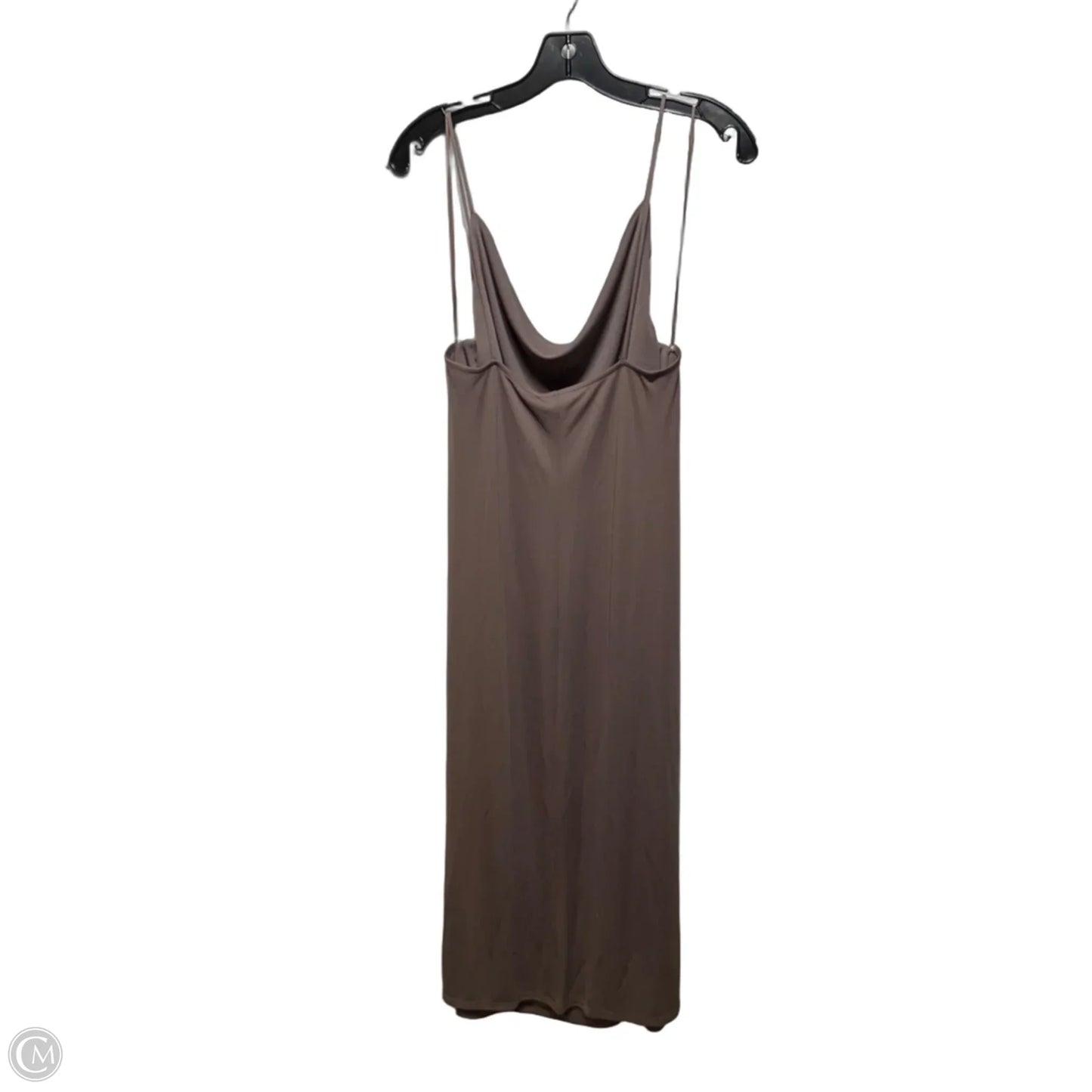 Dress Casual Midi By Zara In Taupe, Size: L