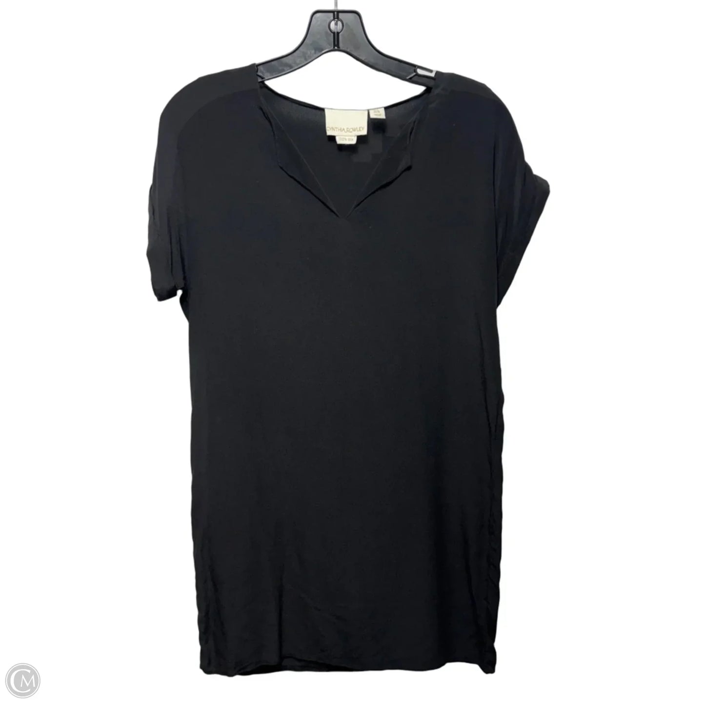 Silk Tunic Short Sleeve By Cynthia Rowley In Black, Size: 6