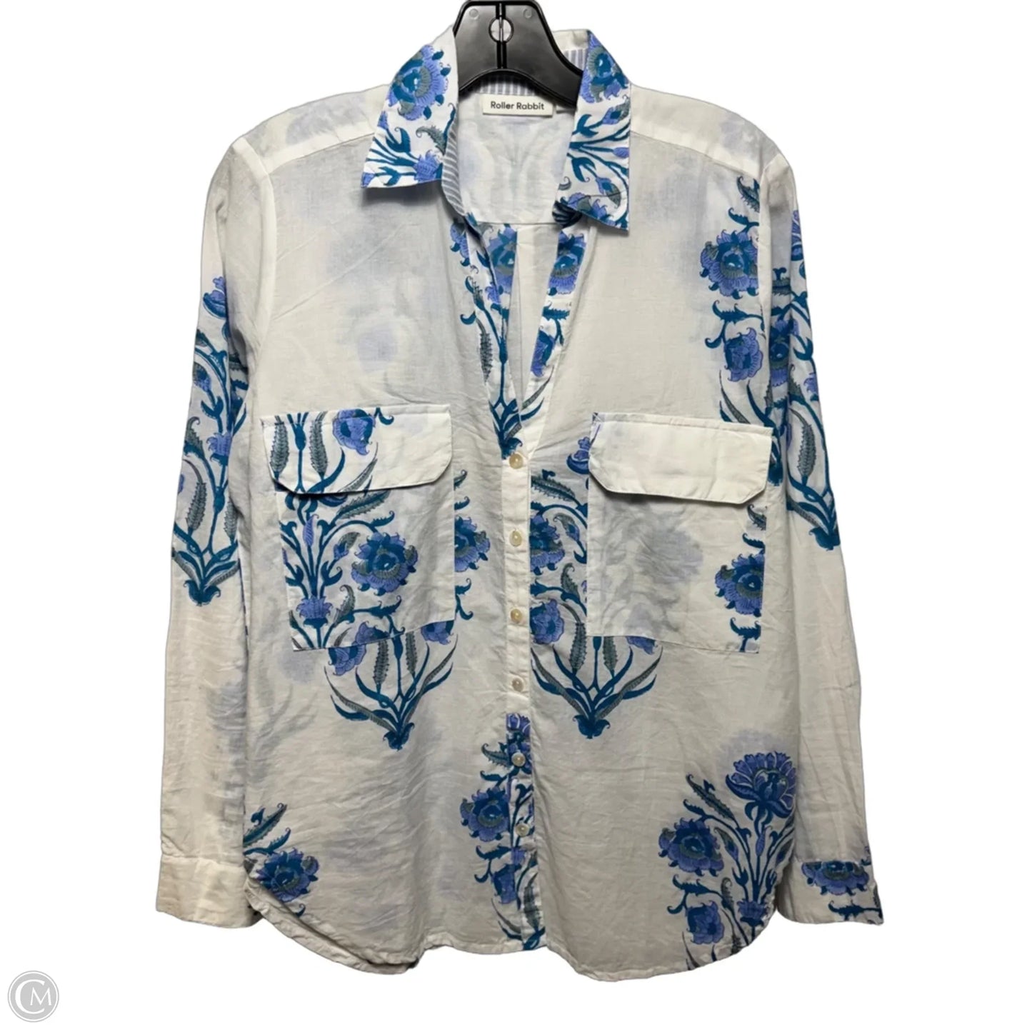 Top Long Sleeve By Roller Rabbit In Floral Print, Size: S