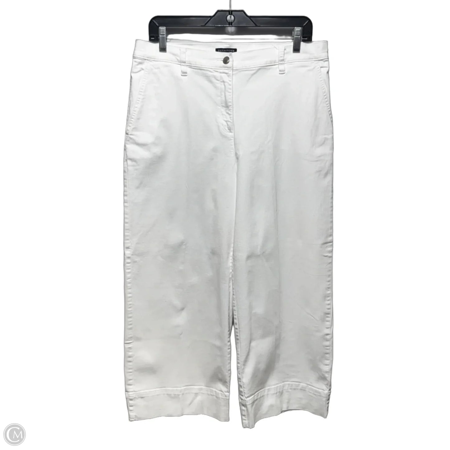 Jeans Wide Leg By Eileen Fisher In White, Size: M