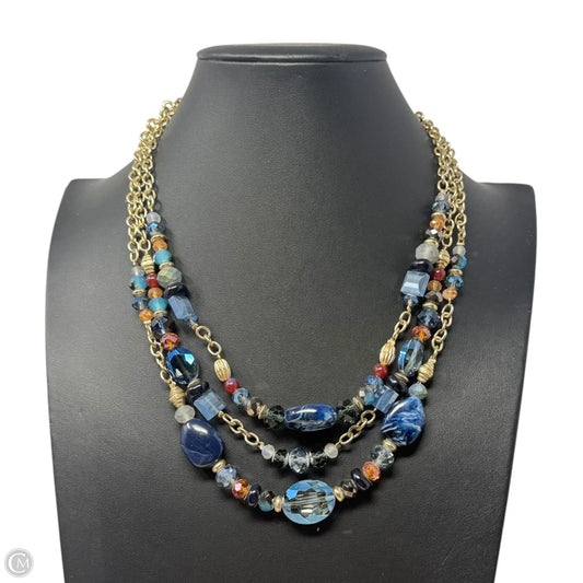 Blue Bead Layered Necklace By Chico’s