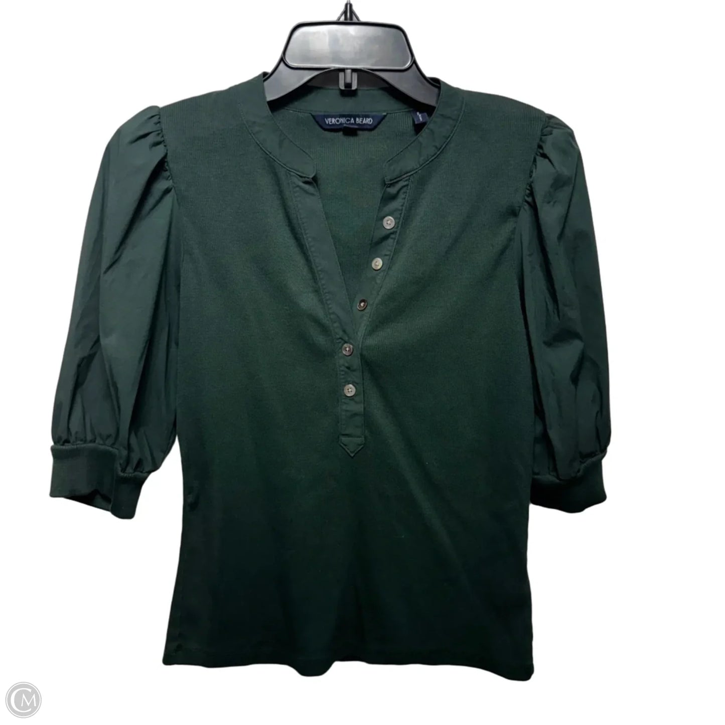 Top 3/4 Sleeve By Veronica Beard In Green, Size: M