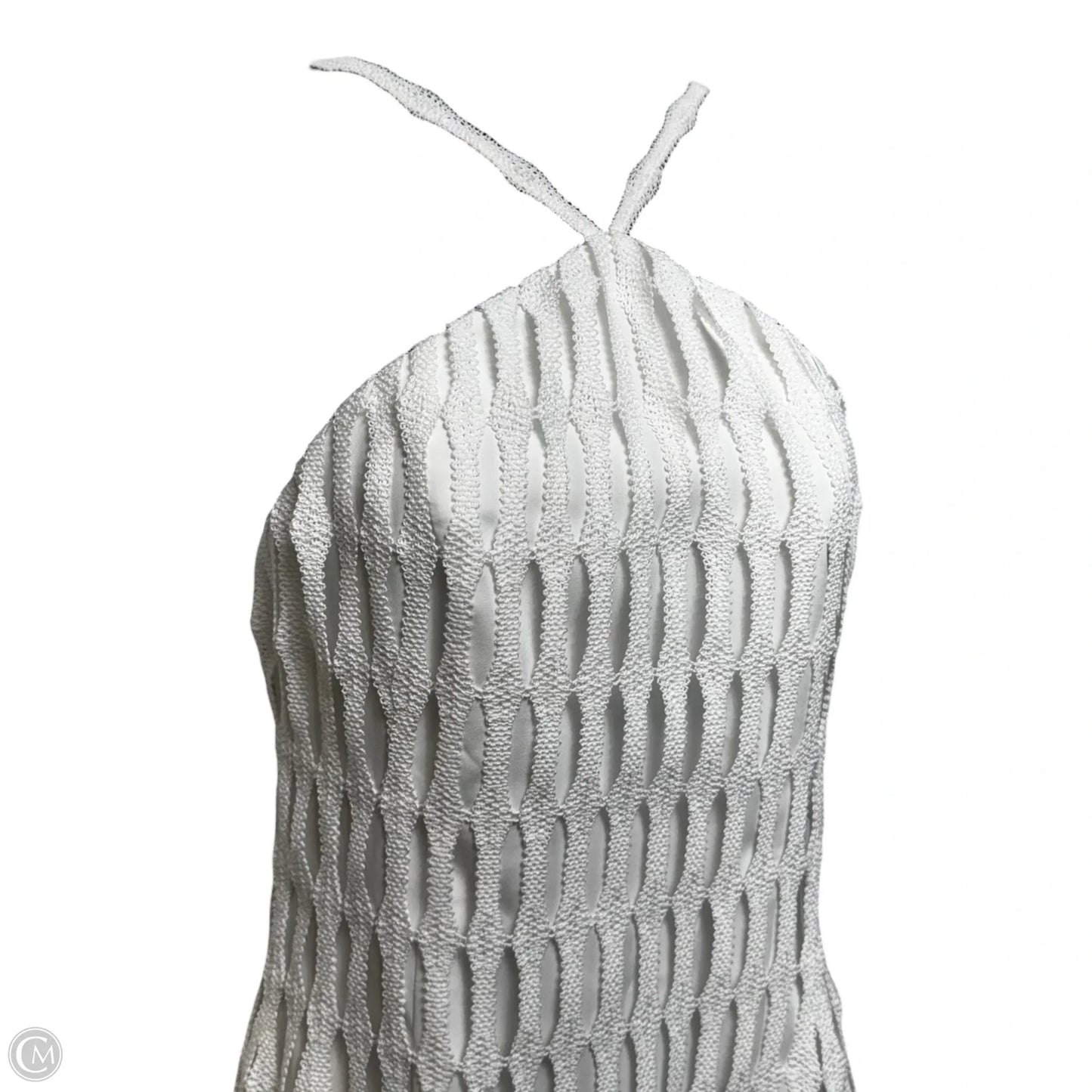 Asha Novelty Lace Halter Neck Sleeveless Midi Dress By Antonio Melani In White, Size: 0