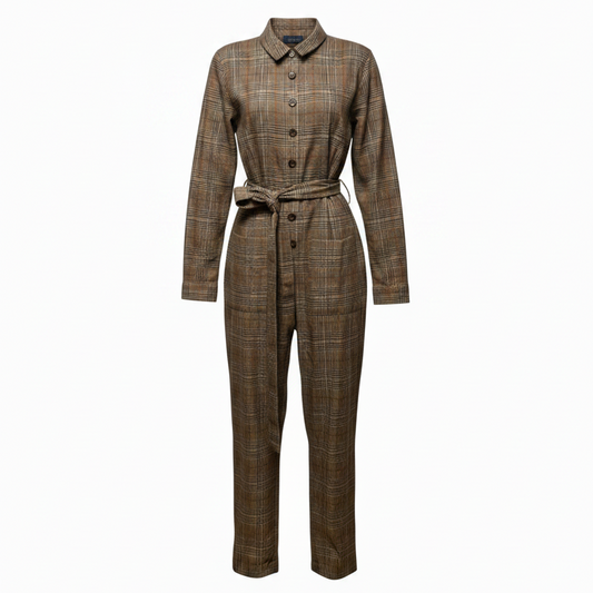 The Laura Jumpsuit By Native Youth In Plaid Pattern, Size: S