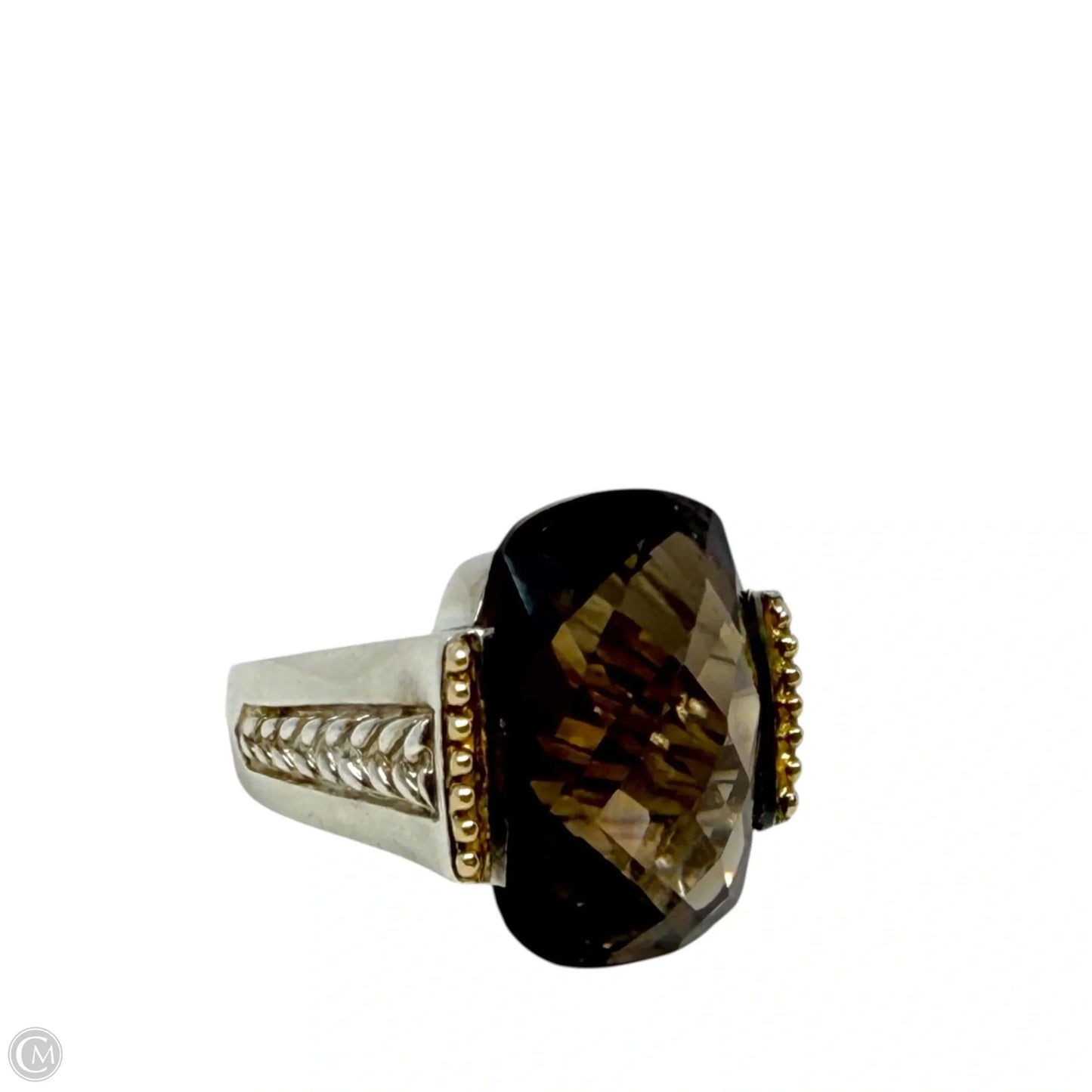 Sterling Silver & Smokey Quartz Cocktail Ring, Size: 6