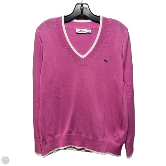 Sweater By Vineyard Vines In Pink, Size: L