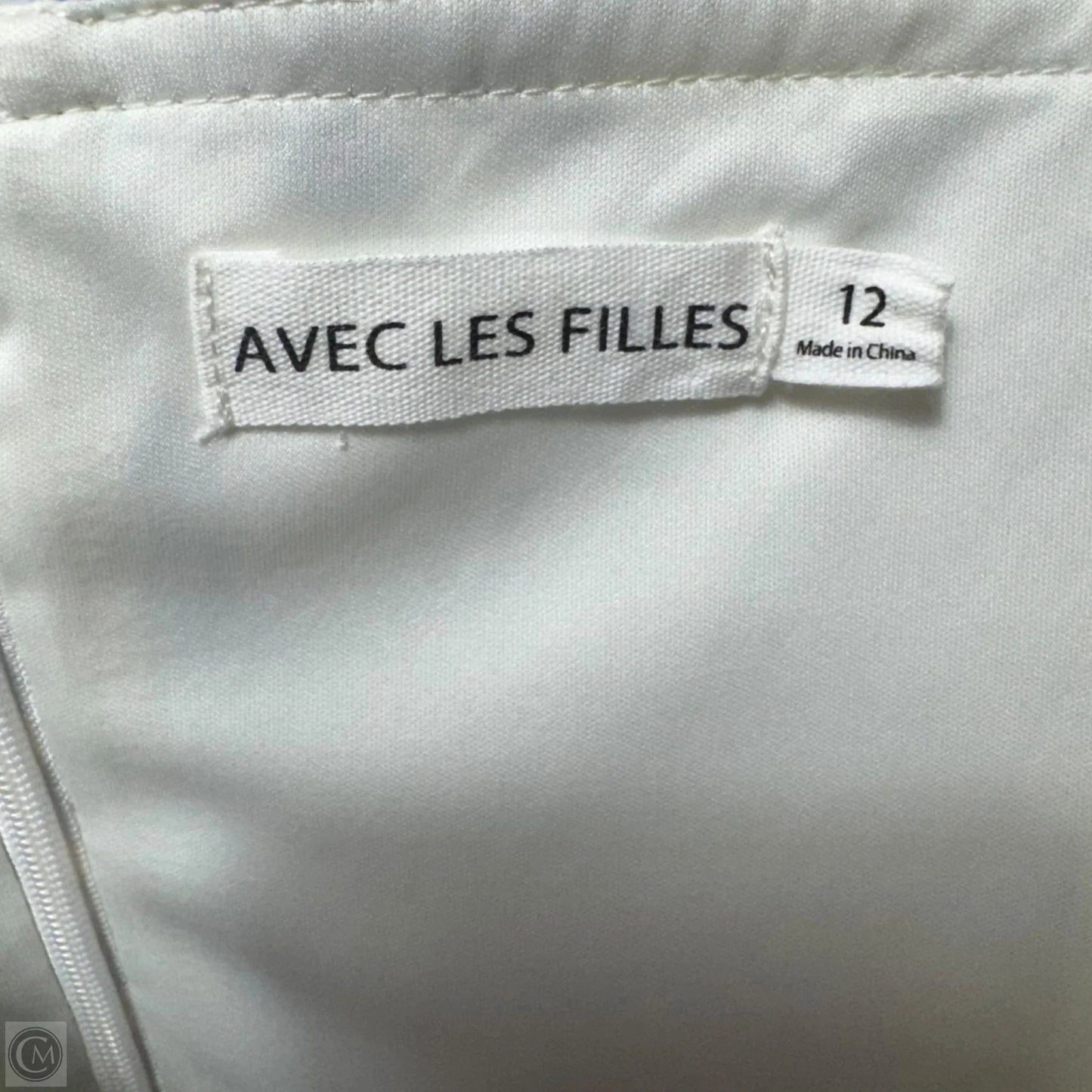 Dress Casual Midi By Avec Les Filles In Blue & Cream, Size: 12