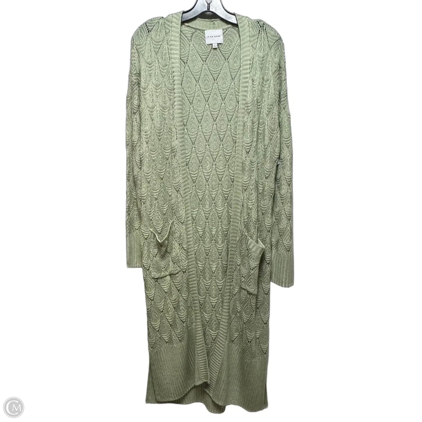 Sweater Cardigan By Pink Rose In Green, Size: L