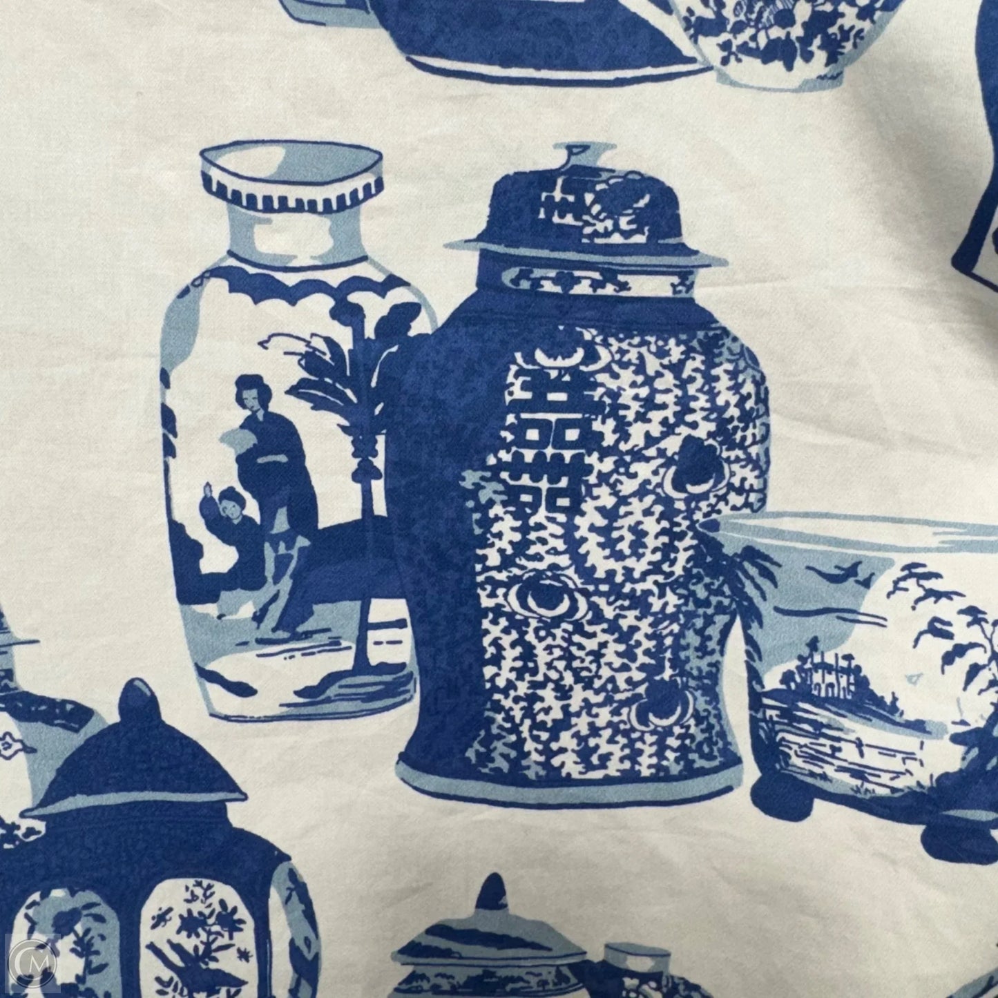 Top Long Sleeve By Patty Kim In Blue & White, Size: Xl
