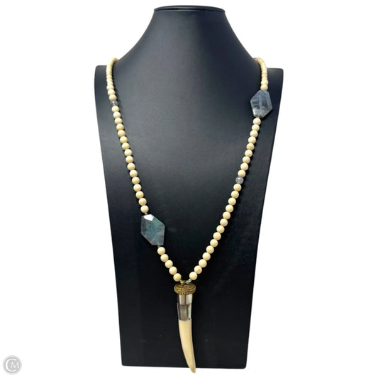 Faux Horn & Labradorite Beaded Statement Necklace