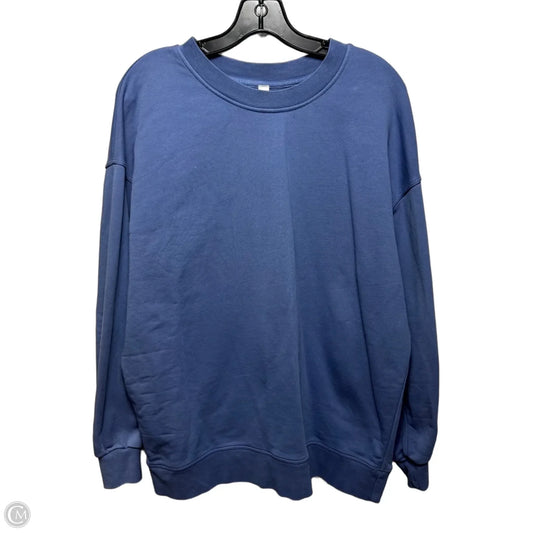 Athletic Top Long Sleeve Crewneck By Lululemon In Blue, Size: 6