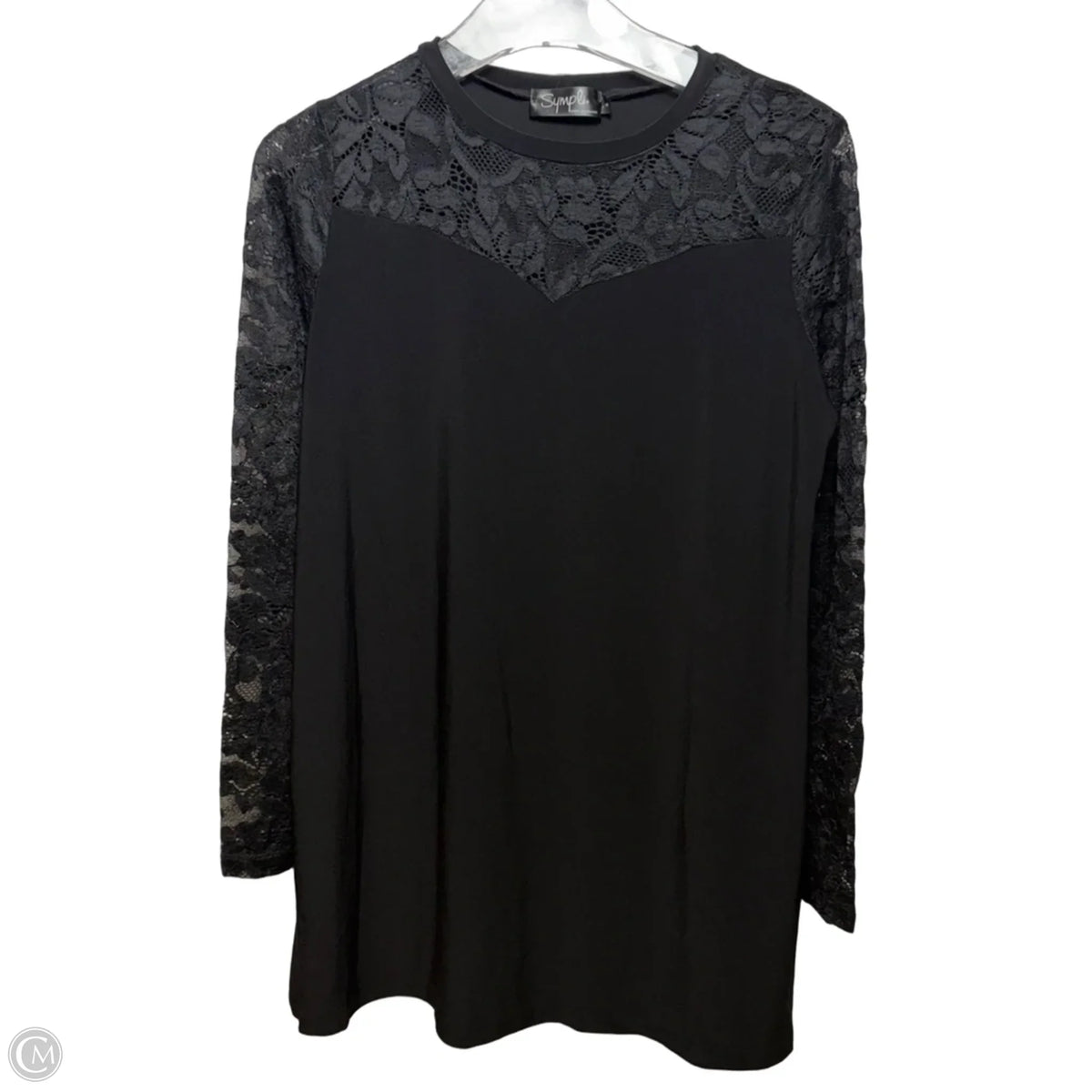 Top Long Sleeve By Sympli In Black, Size: 6