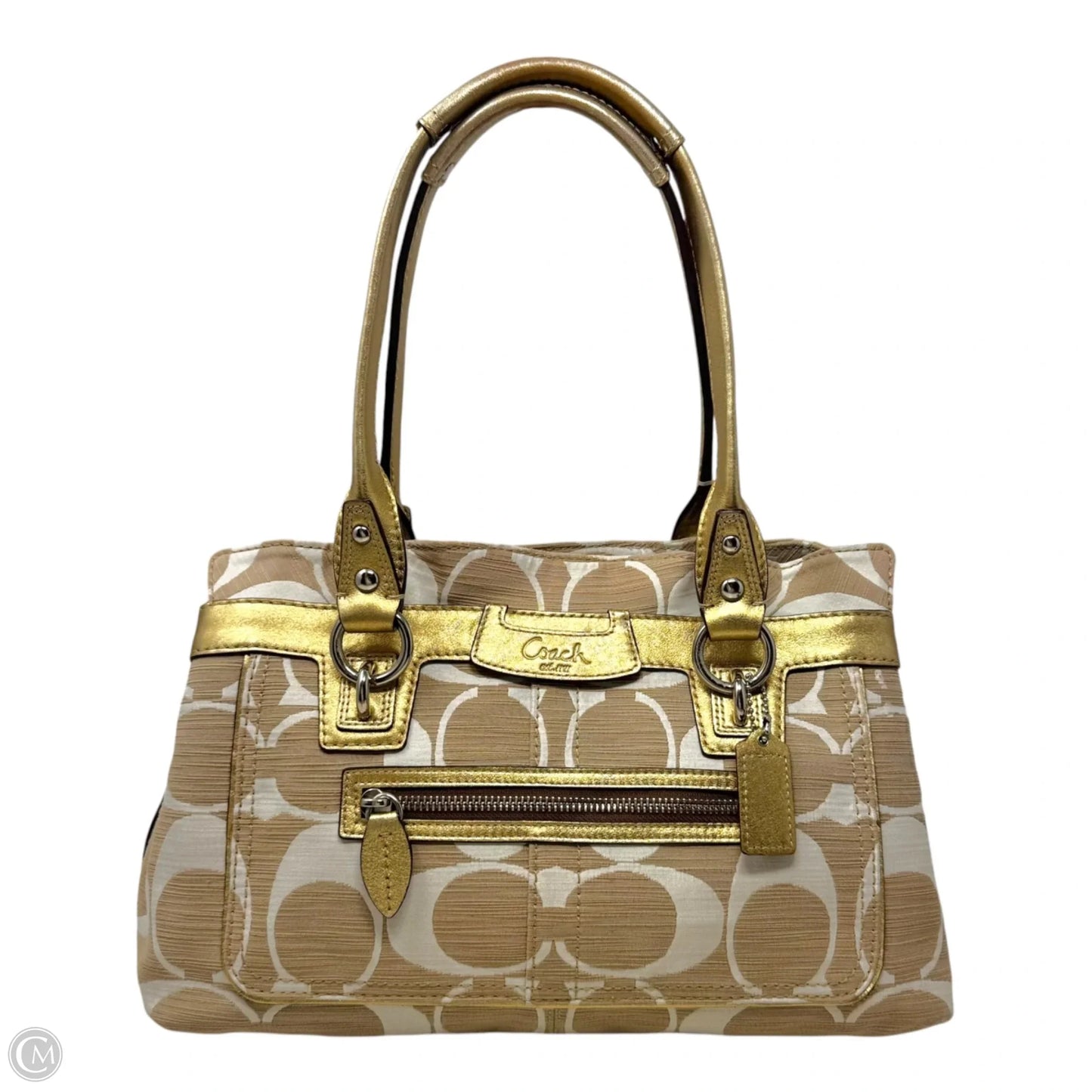 AS IS Penelope Signature Handbag Designer By Coach, Size: Medium