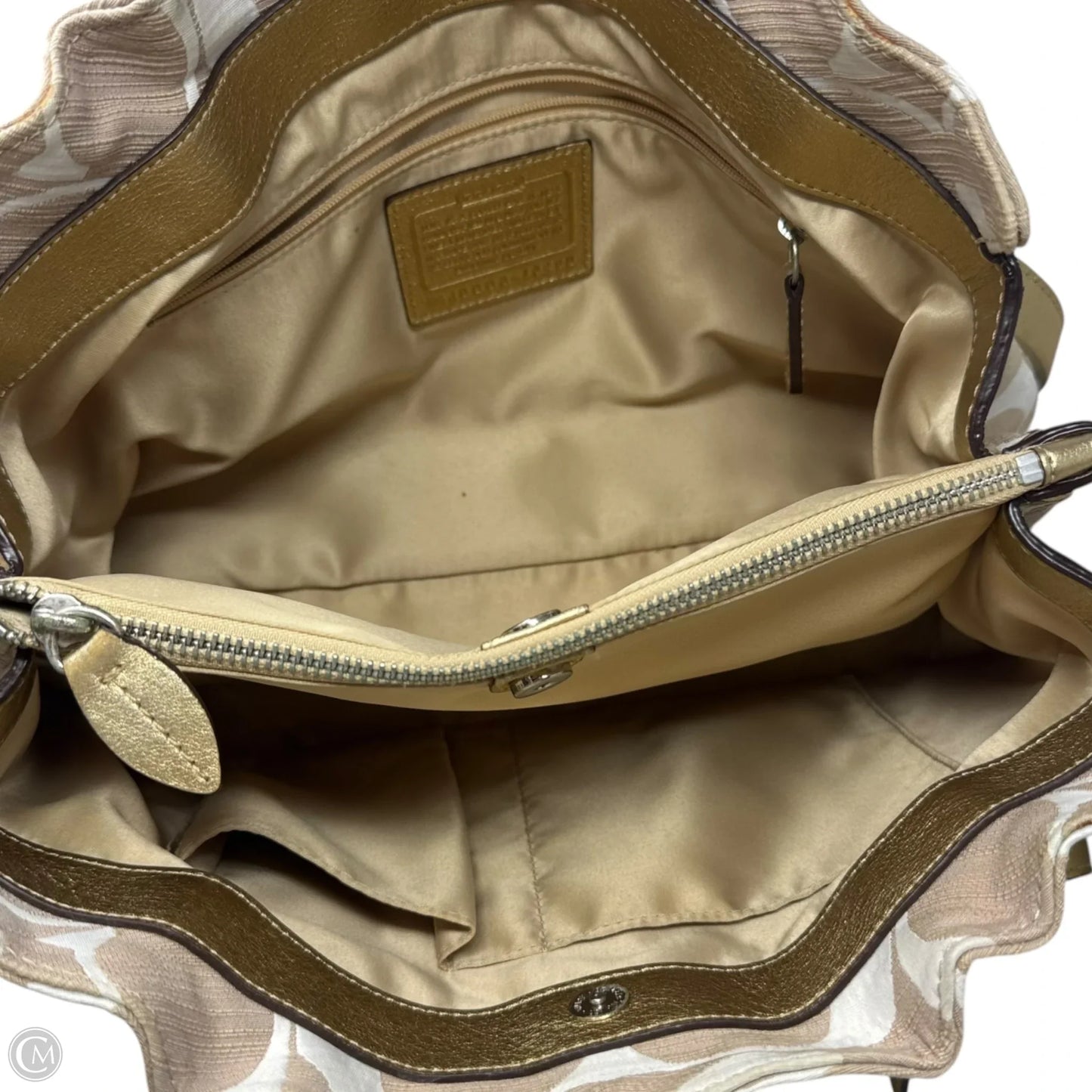 AS IS Penelope Signature Handbag Designer By Coach, Size: Medium