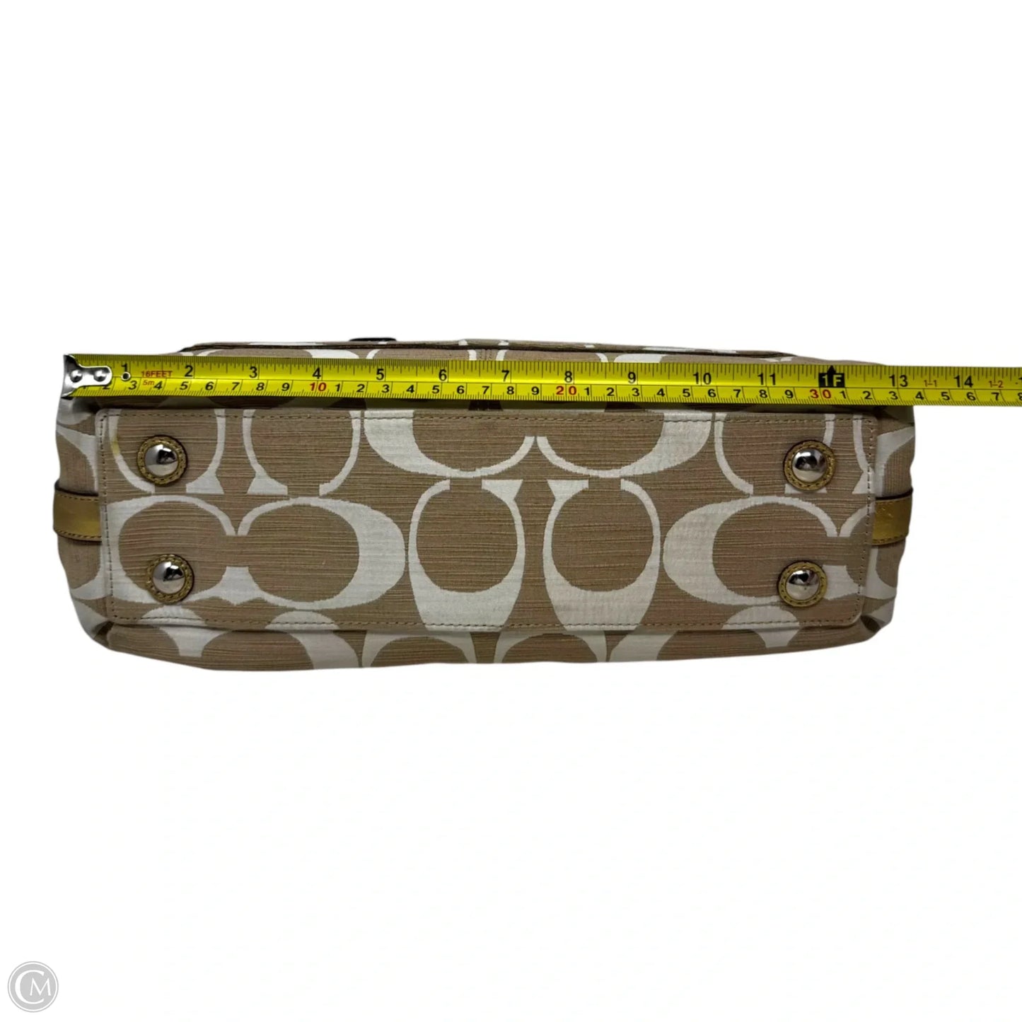 AS IS Penelope Signature Handbag Designer By Coach, Size: Medium