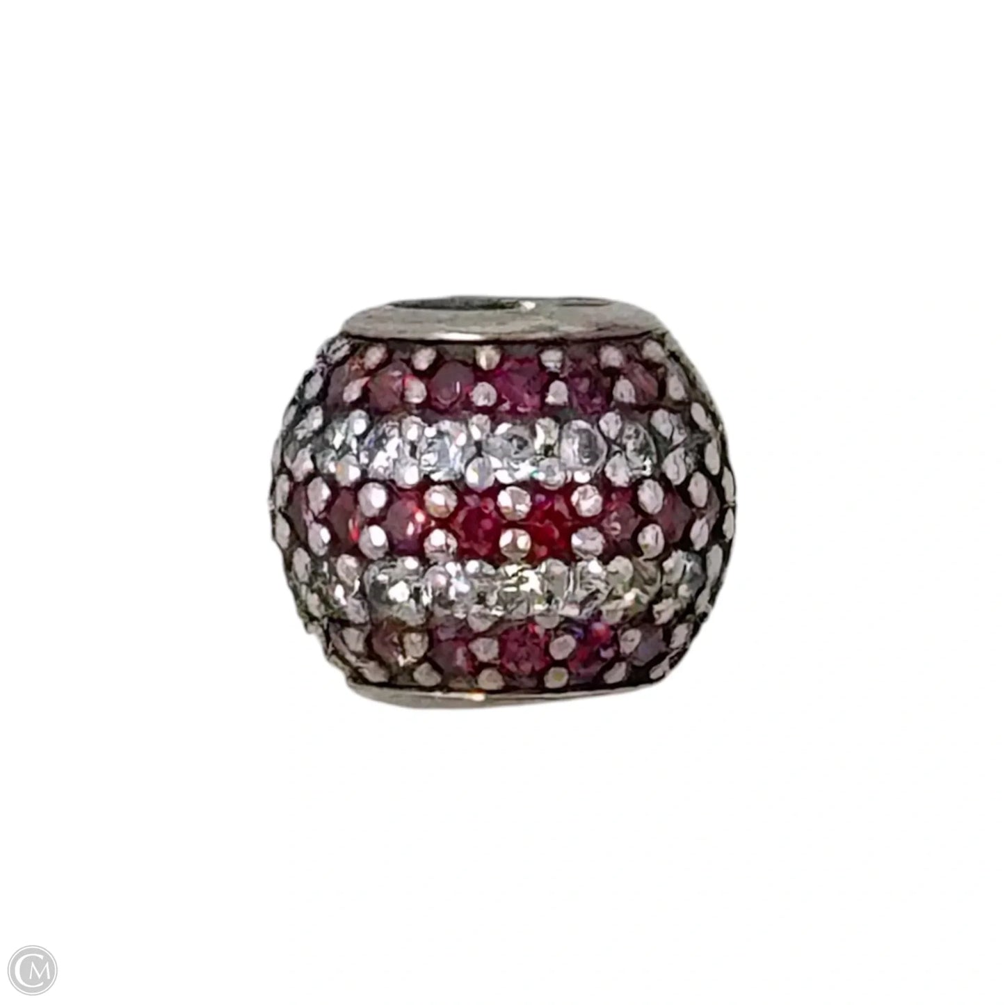 Nautical Stripes Pave Lights Sterling Silver Bracelet Charm By Pandora