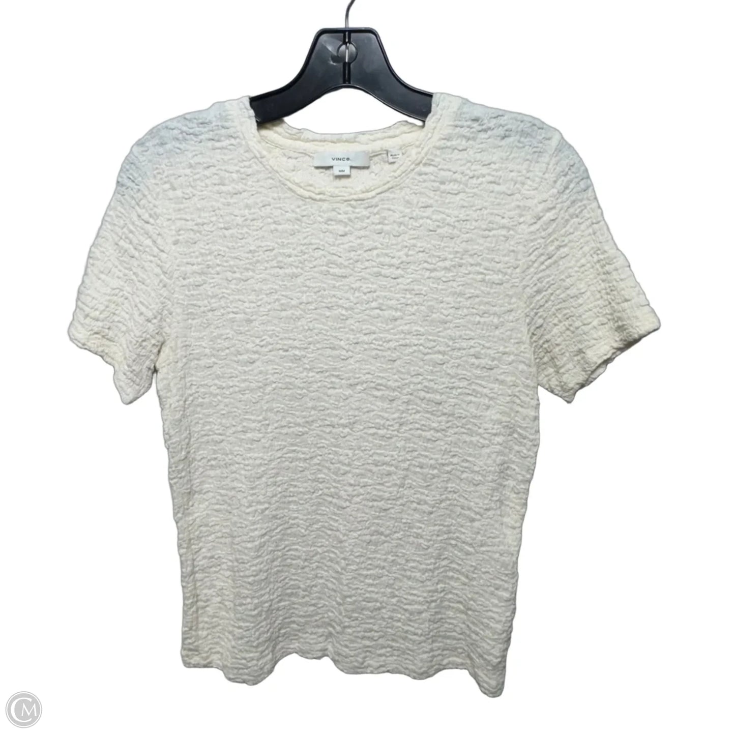 Top Short Sleeve By Vince In Cream, Size: M