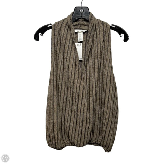 Top Sleeveless By H&m In Striped Pattern, Size: L