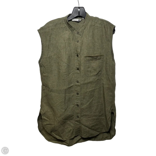 Linen Top Sleeveless By jw anderson By Uniqlo In Green, Size: S