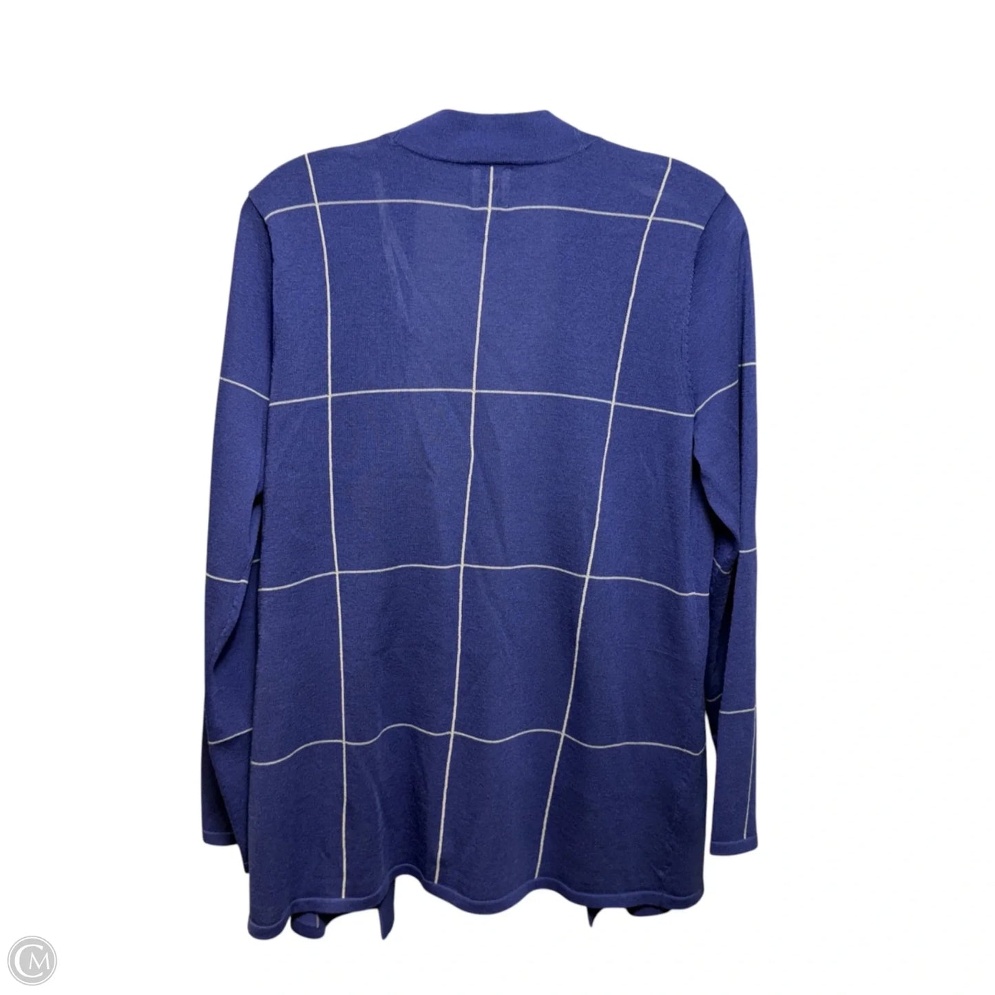 Open Front Sweater Cardigan By Anne Klein In Purple, Size: L