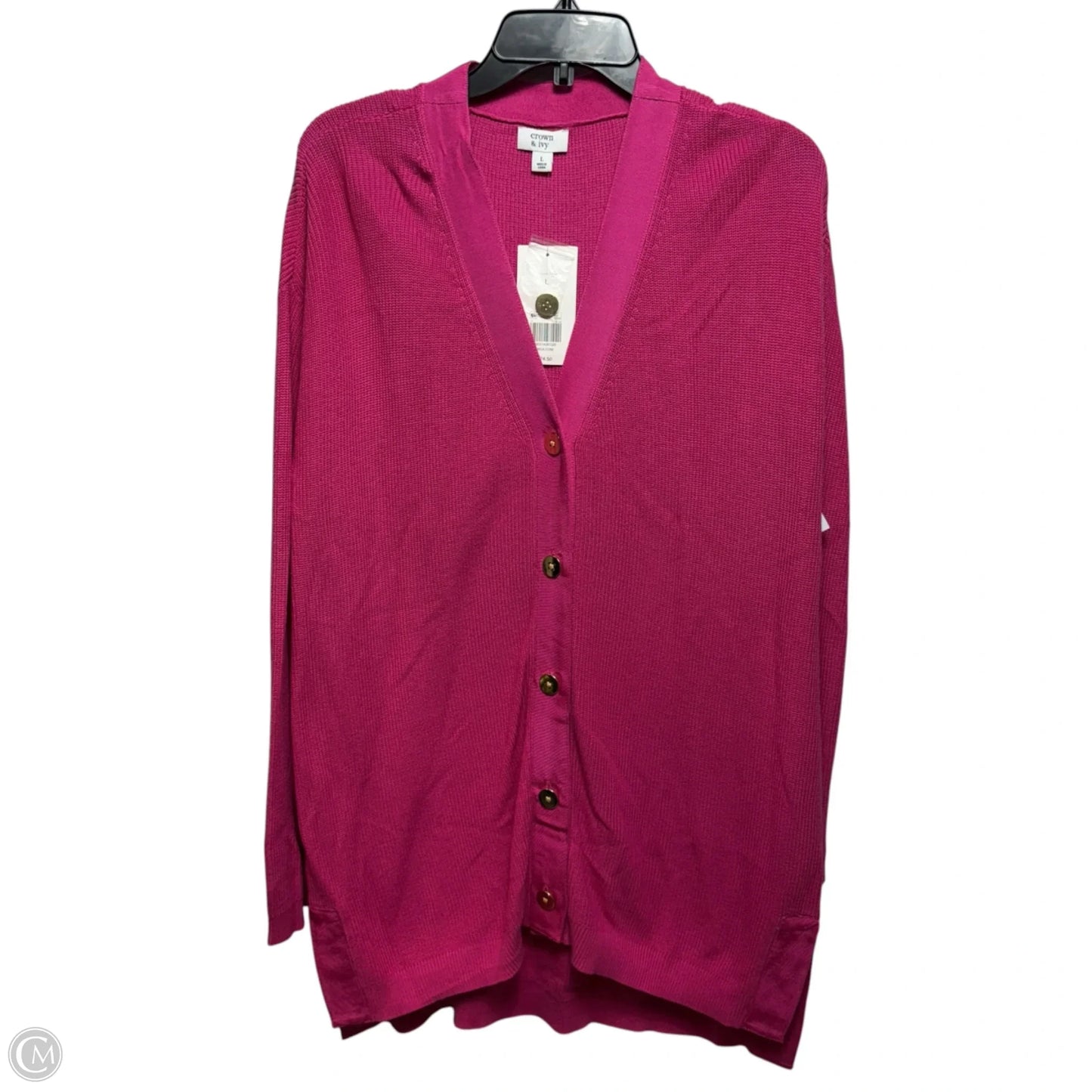 Vista Sweater Cardigan By Crown And Ivy In Pink, Size: L