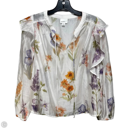 Sheer Blouse Long Sleeve By Bailey 44 In Floral Print, Size: M