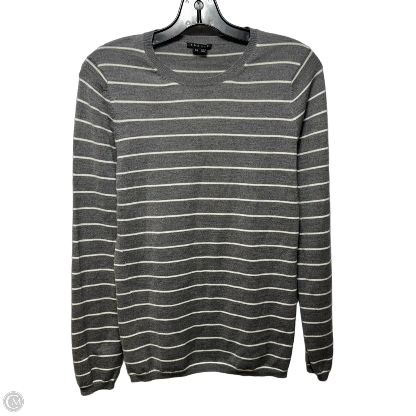 Wool Blend Sweater By Theory In Striped Pattern, Size: S