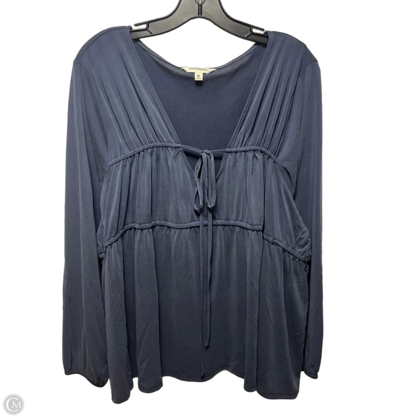 Top Long Sleeve By Lucky Brand In Navy, Size: Xxl