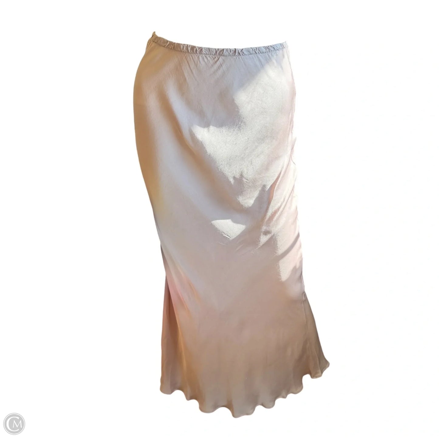 Light Linen Long Bias Skirt By Bryn Walker In Pink, Size: XXS