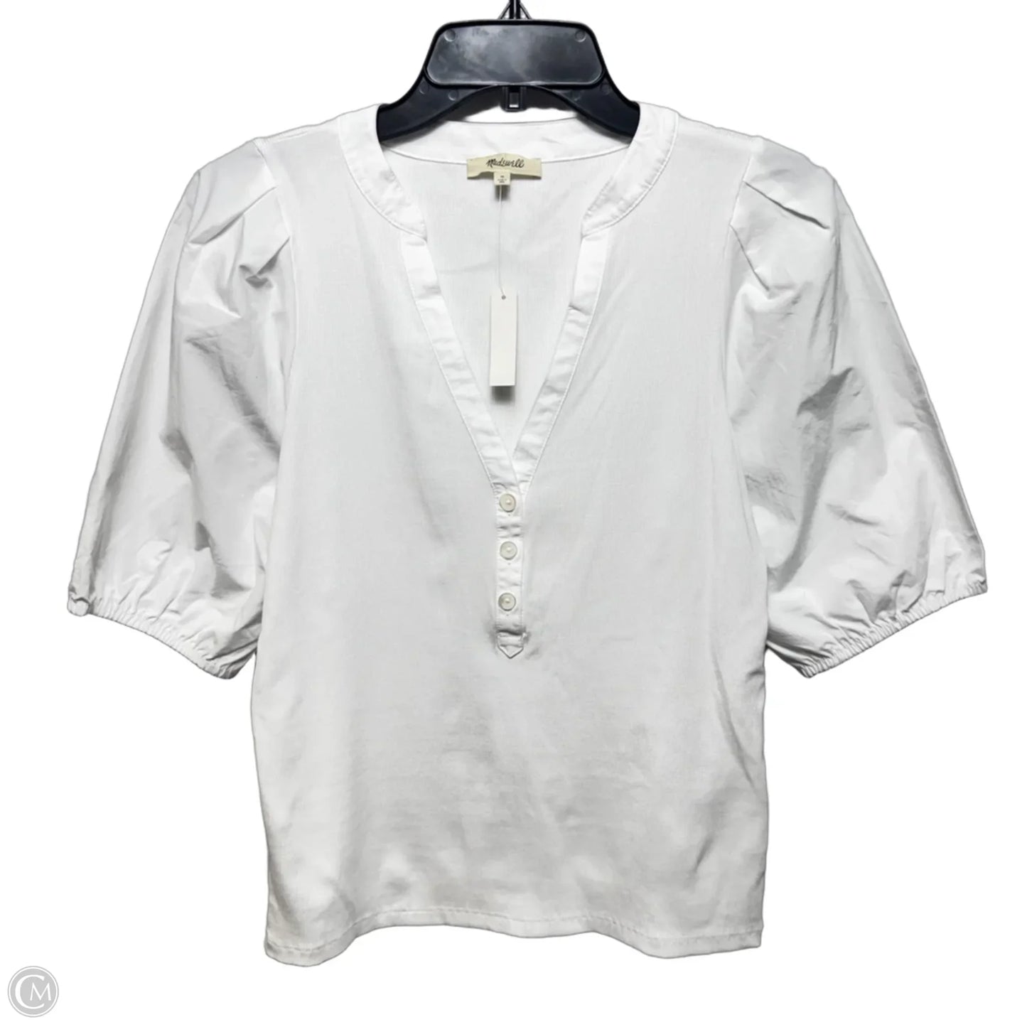 Top Short Sleeve By Madewell In White, Size: M