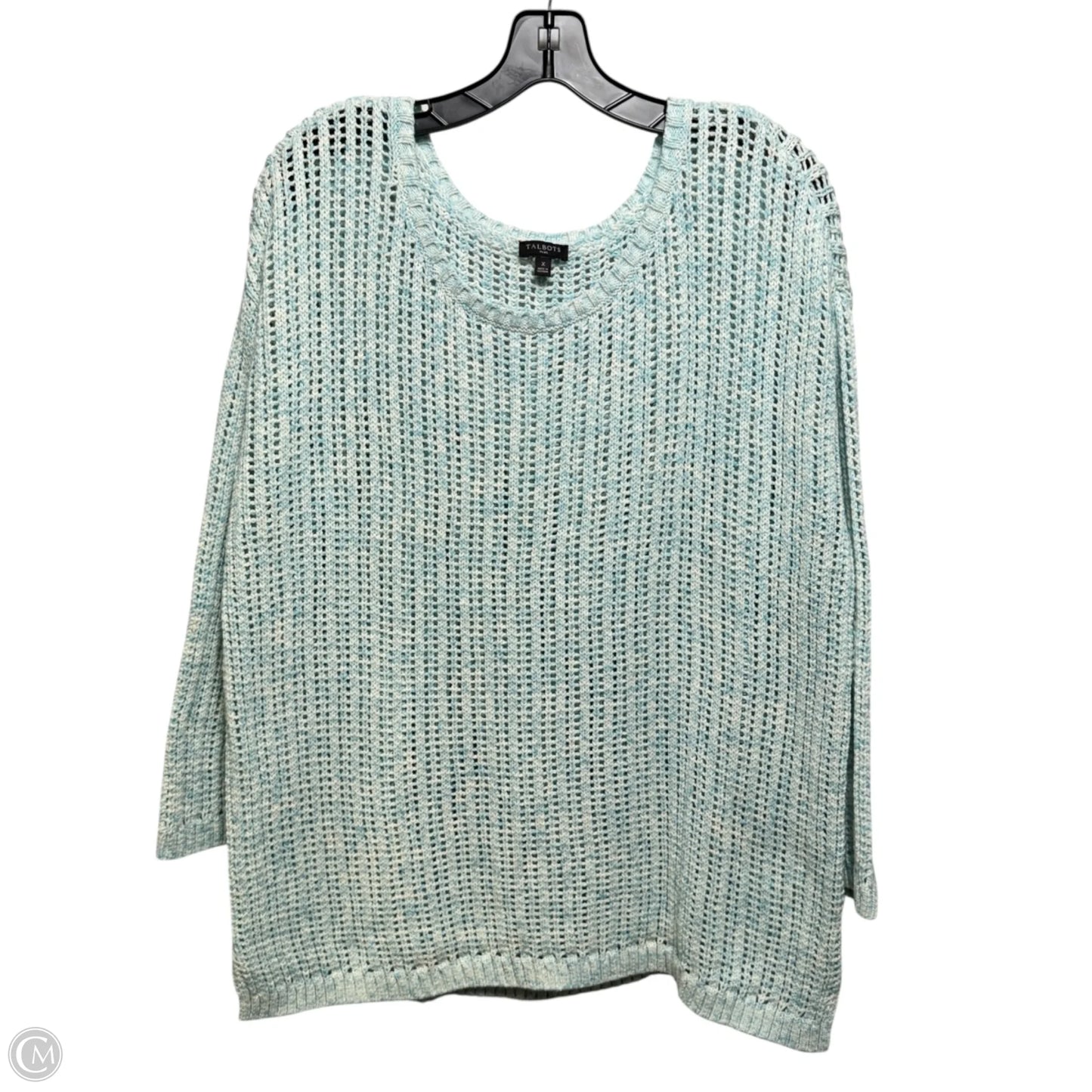 Sweater By Talbots In Aqua, Size: Xl