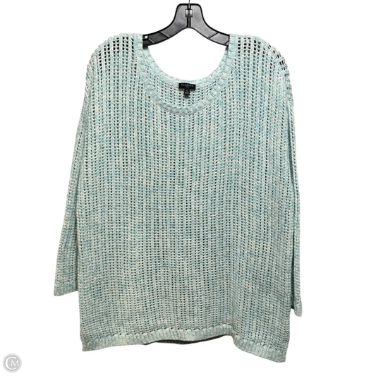 Sweater By Talbots In Aqua, Size: Xl
