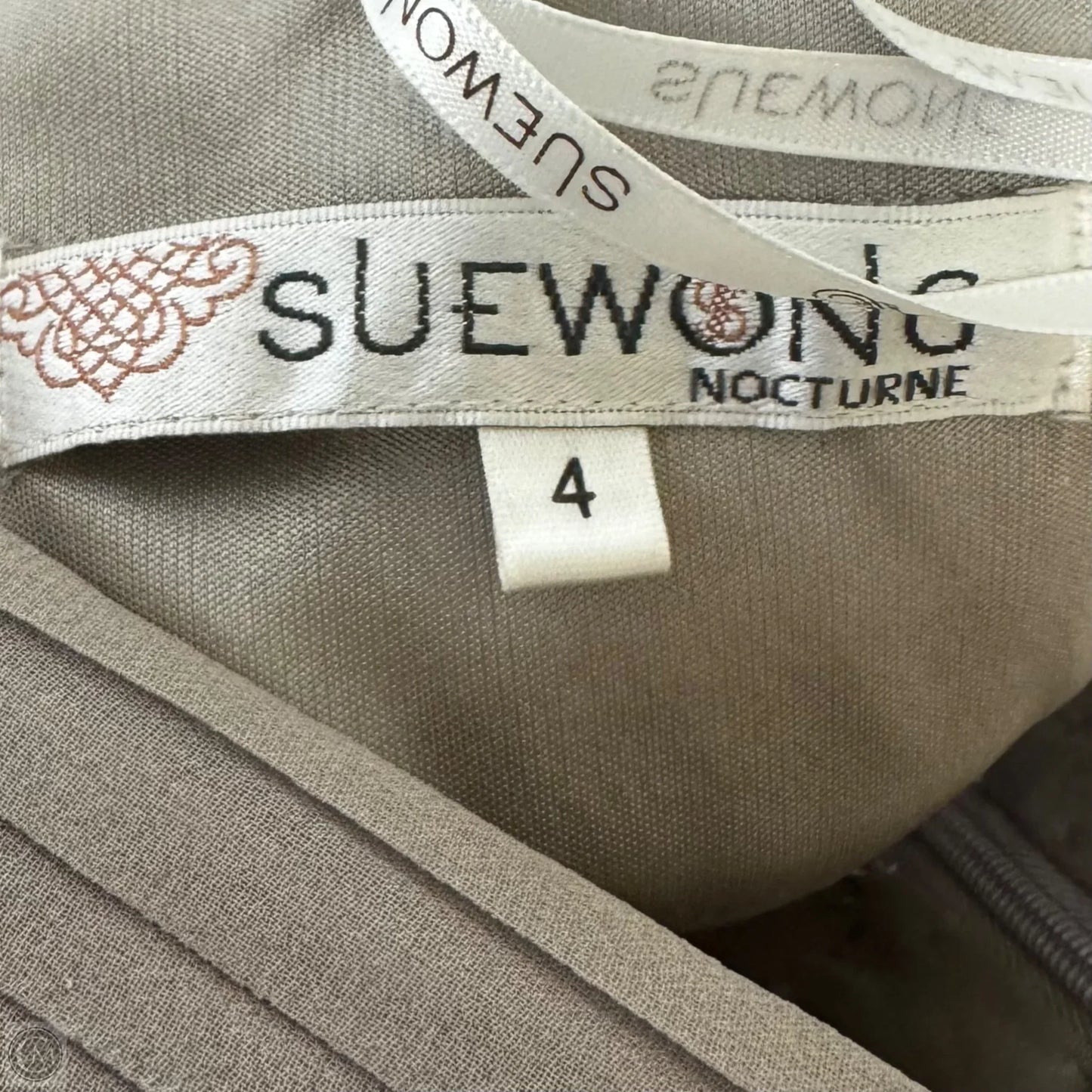 Strapless Embellished Cocktail Dress Party Short By Sue Wong Nocturne In Silver, Size: 4