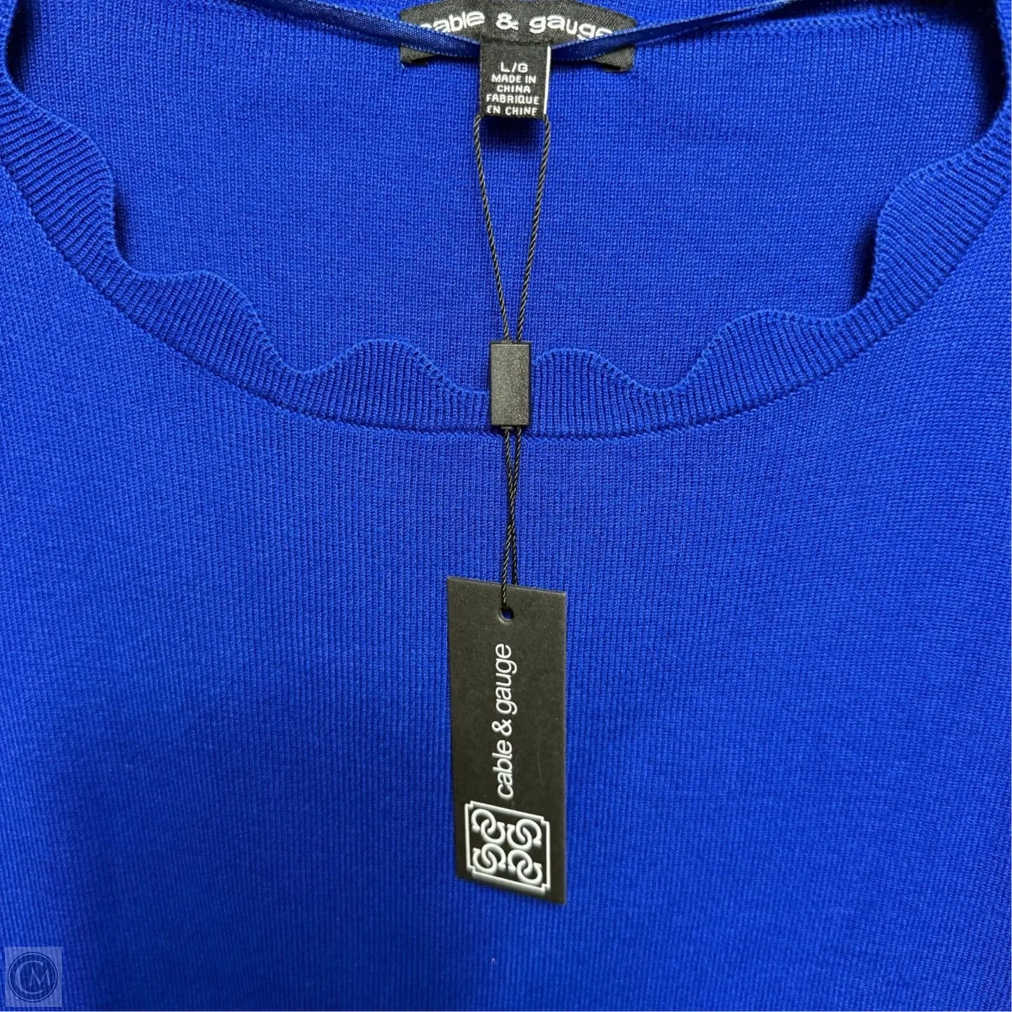 Sweater By Cable And Gauge In Blue, Size: L