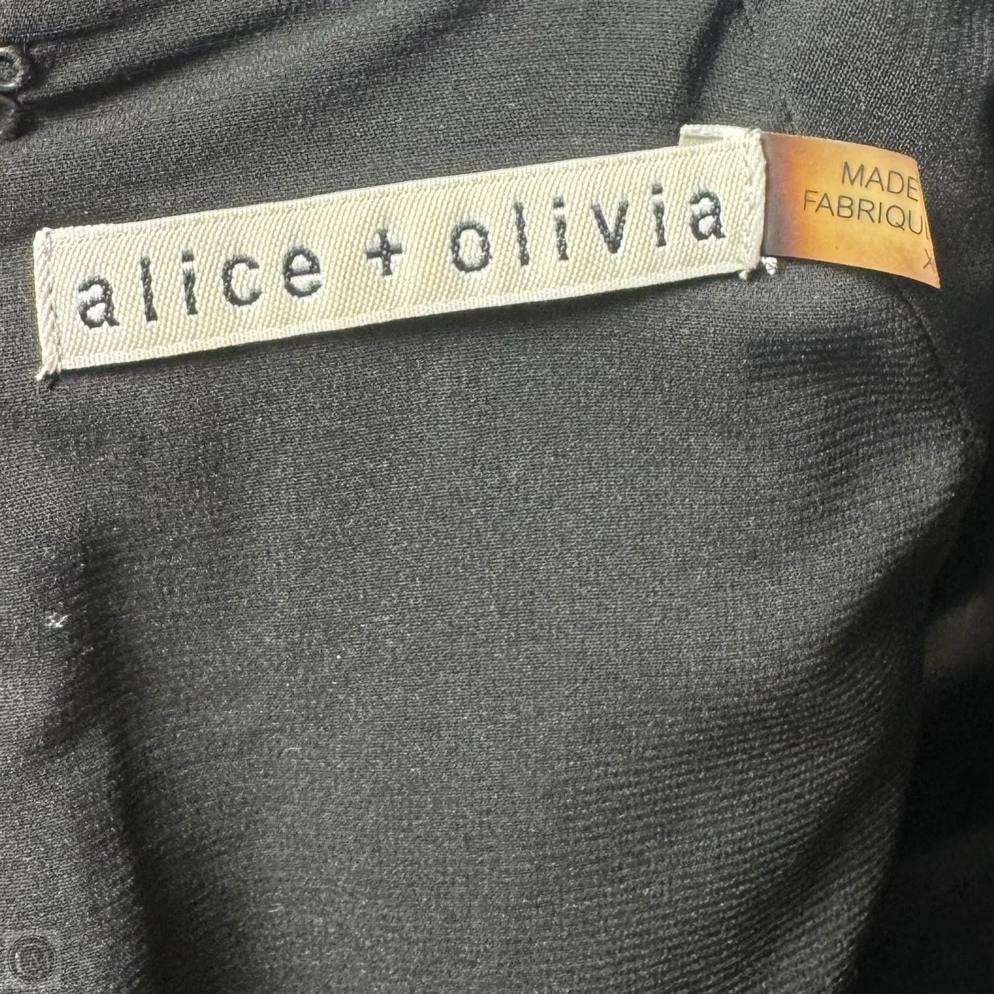 Metallic Top Sleeveless Designer By Alice + Olivia In Black, Size: XS (estimated)