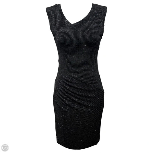 Metallic Sheath Dress Designer By Alice + Olivia In Black & Silver, Size: XS (estimated)