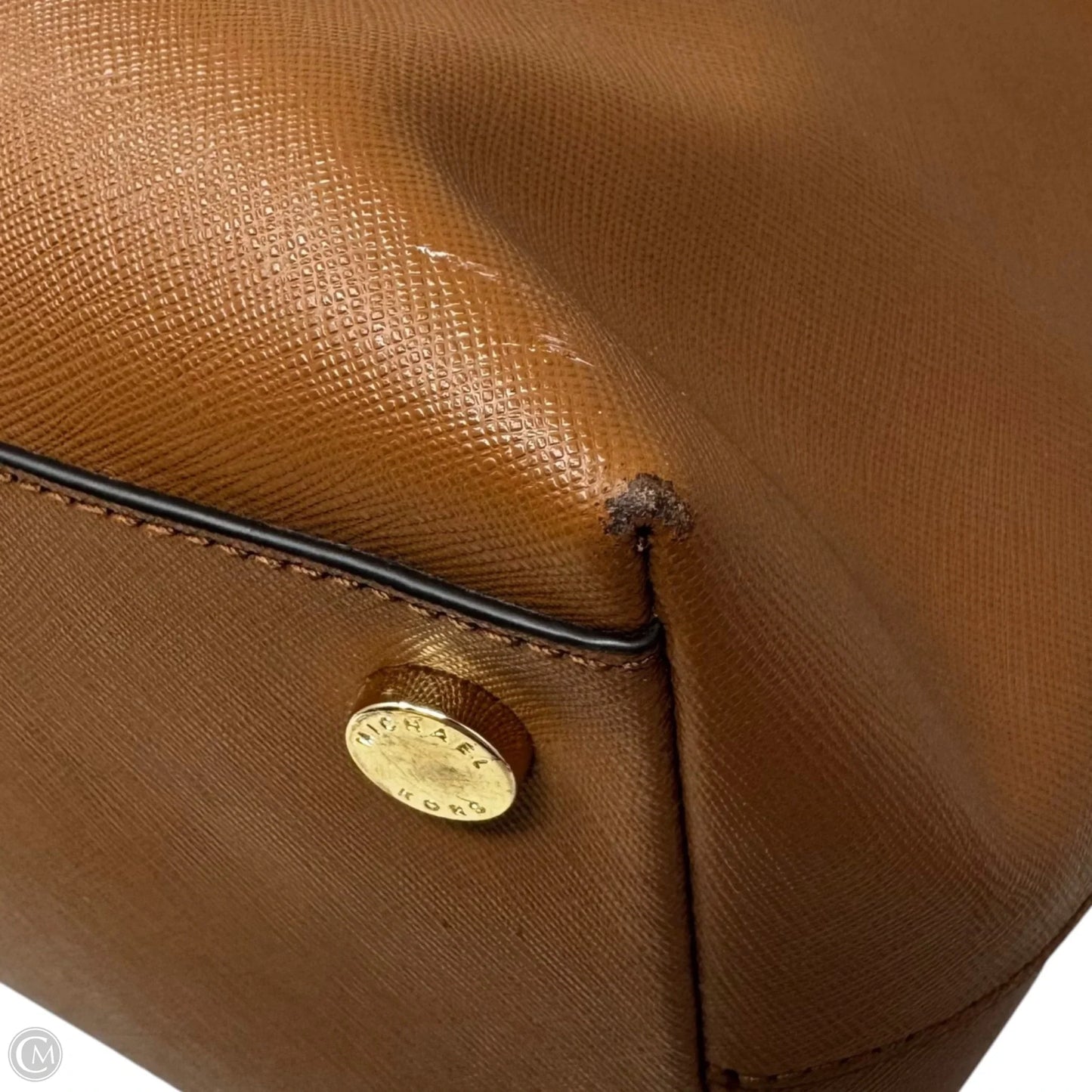 Karla Saffiano Handbag Leather By Michael By Michael Kors, Size: Large