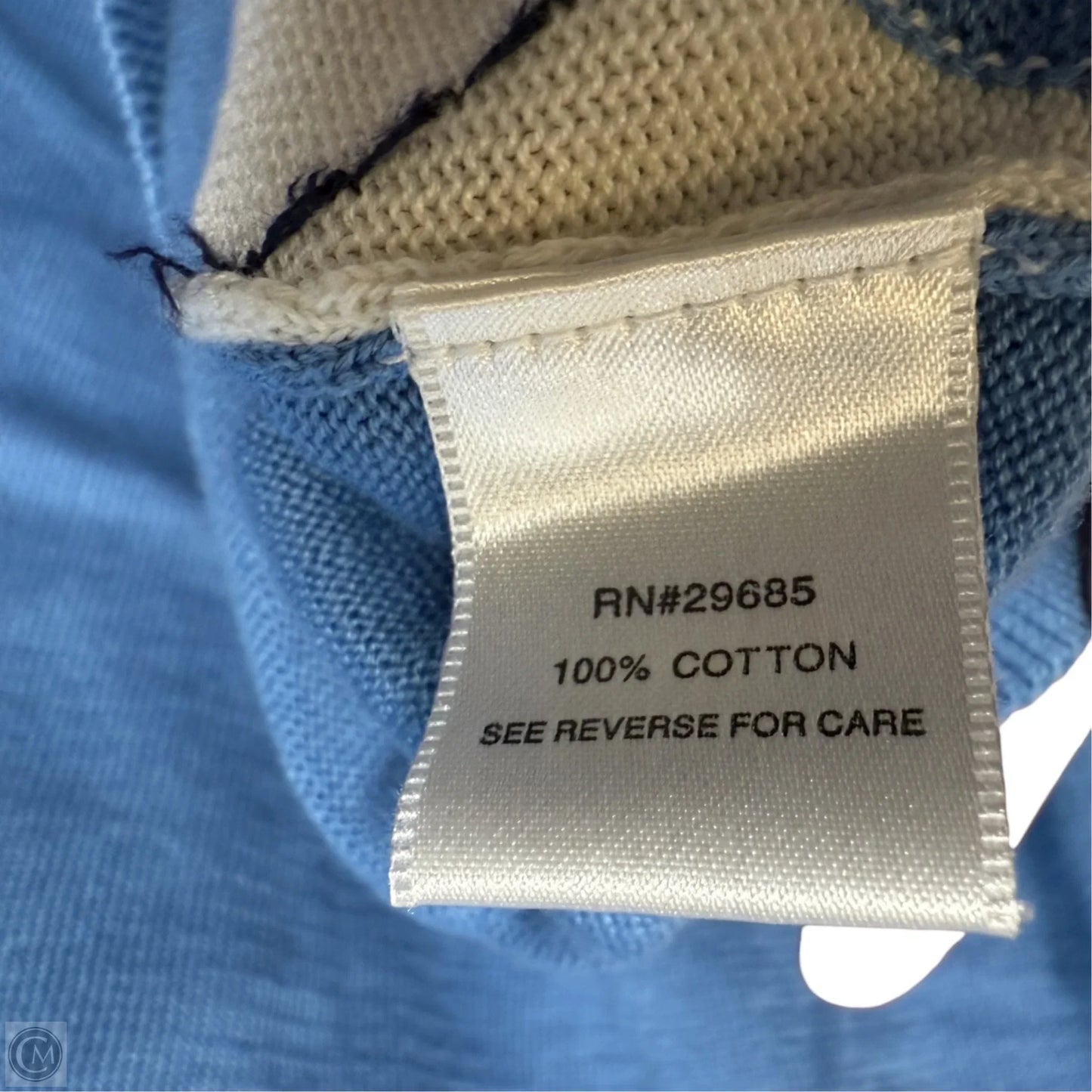 100% Cotton Argyle Sweater Vest By Pendleton In Blue, Size: L