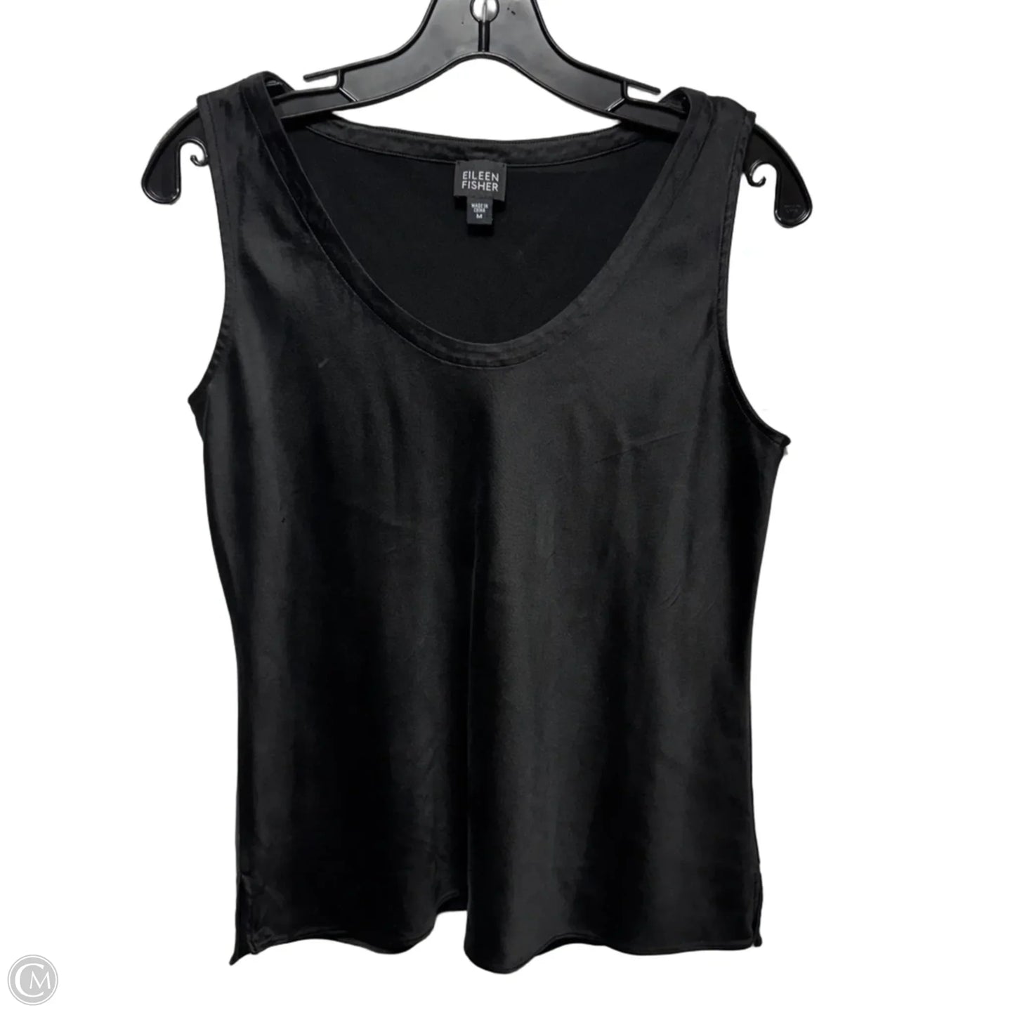 Silk Top Sleeveless By Eileen Fisher In Black, Size: M