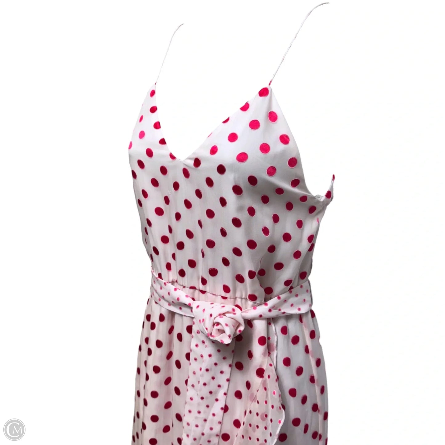 Mable Faux-Wrap Polka-Dot Midi Dress Designer By Alice + Olivia In Polkadot Pattern, Size: 2