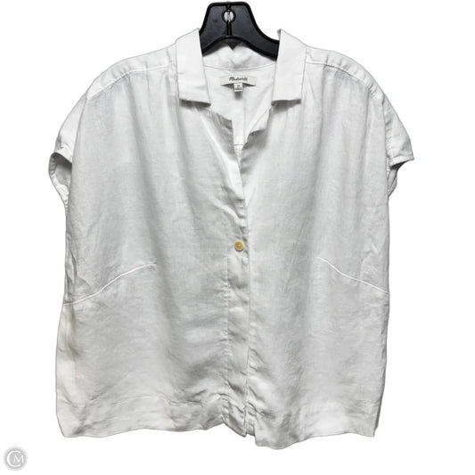 Linen Top Sleeveless By Madewell In White, Size: 1x