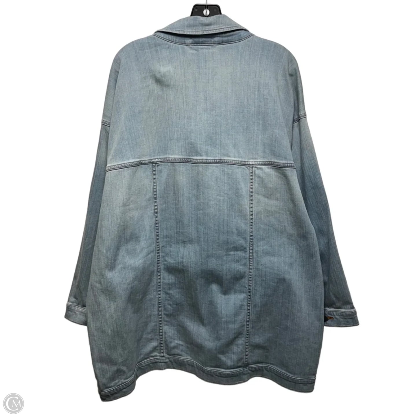Organic Cotton Jacket Denim By Eileen Fisher In Blue Denim, Size: 2x