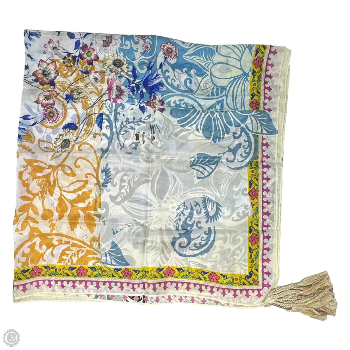Pedia Silk Tassel Scarf Square By Johnny Was