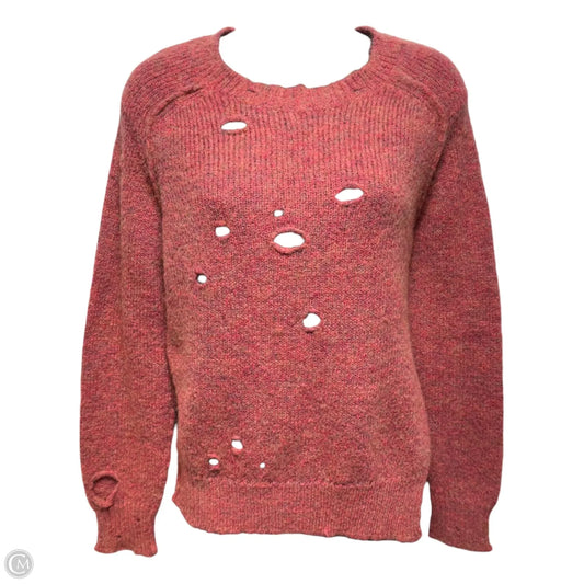 Distressed Mohair Blend Sweater Designer By Isabel Marant In Coral, Size: 4 (38)
