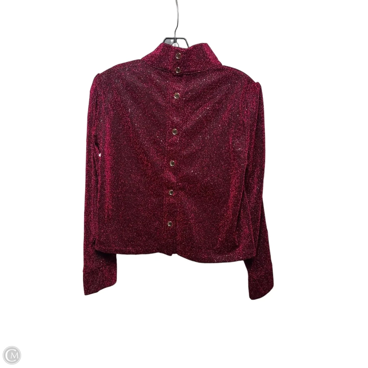 Long Sleeve Mod Top By Buru In Red, Size: Xs